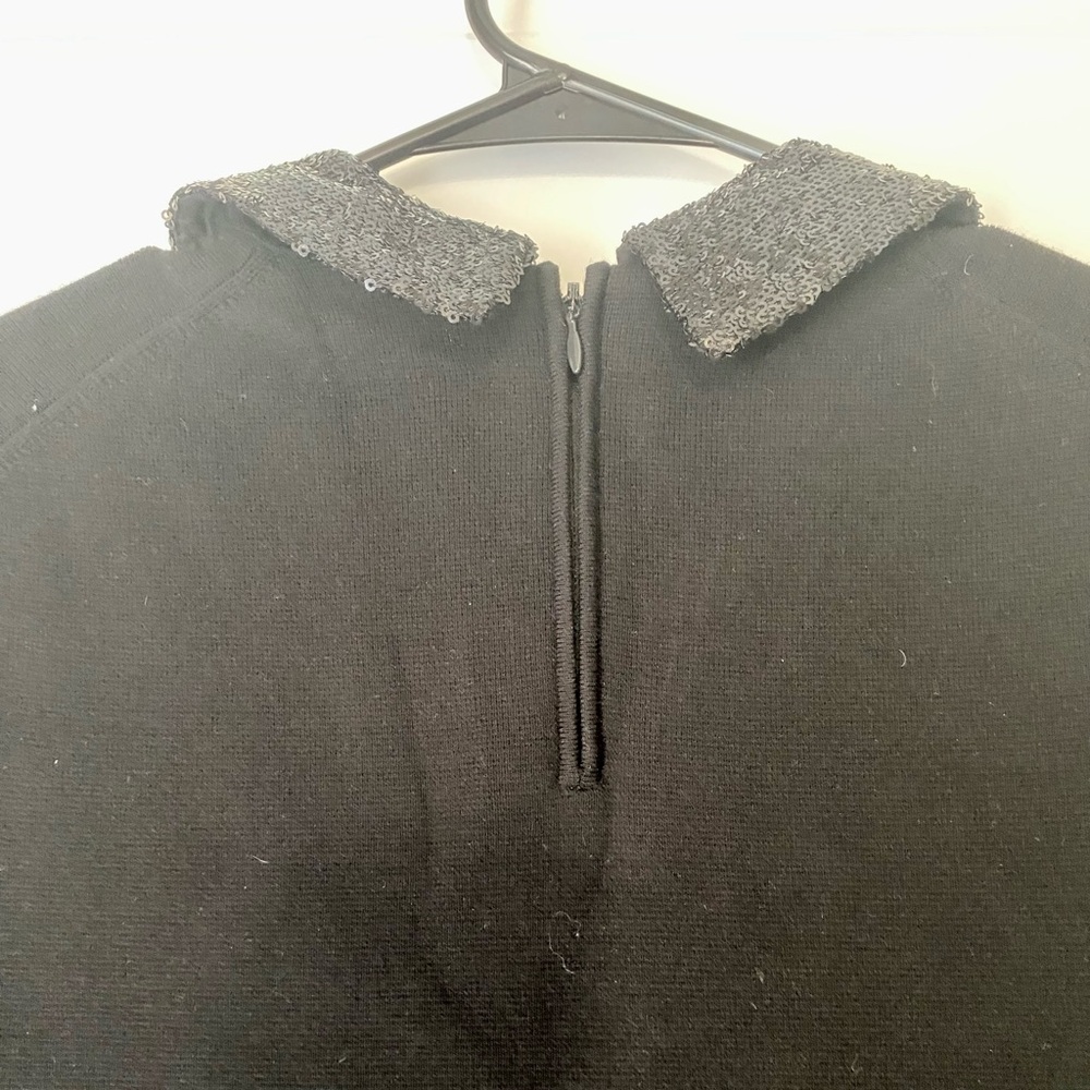 Black Dress with Sequin Collar - Picture 4 of 4